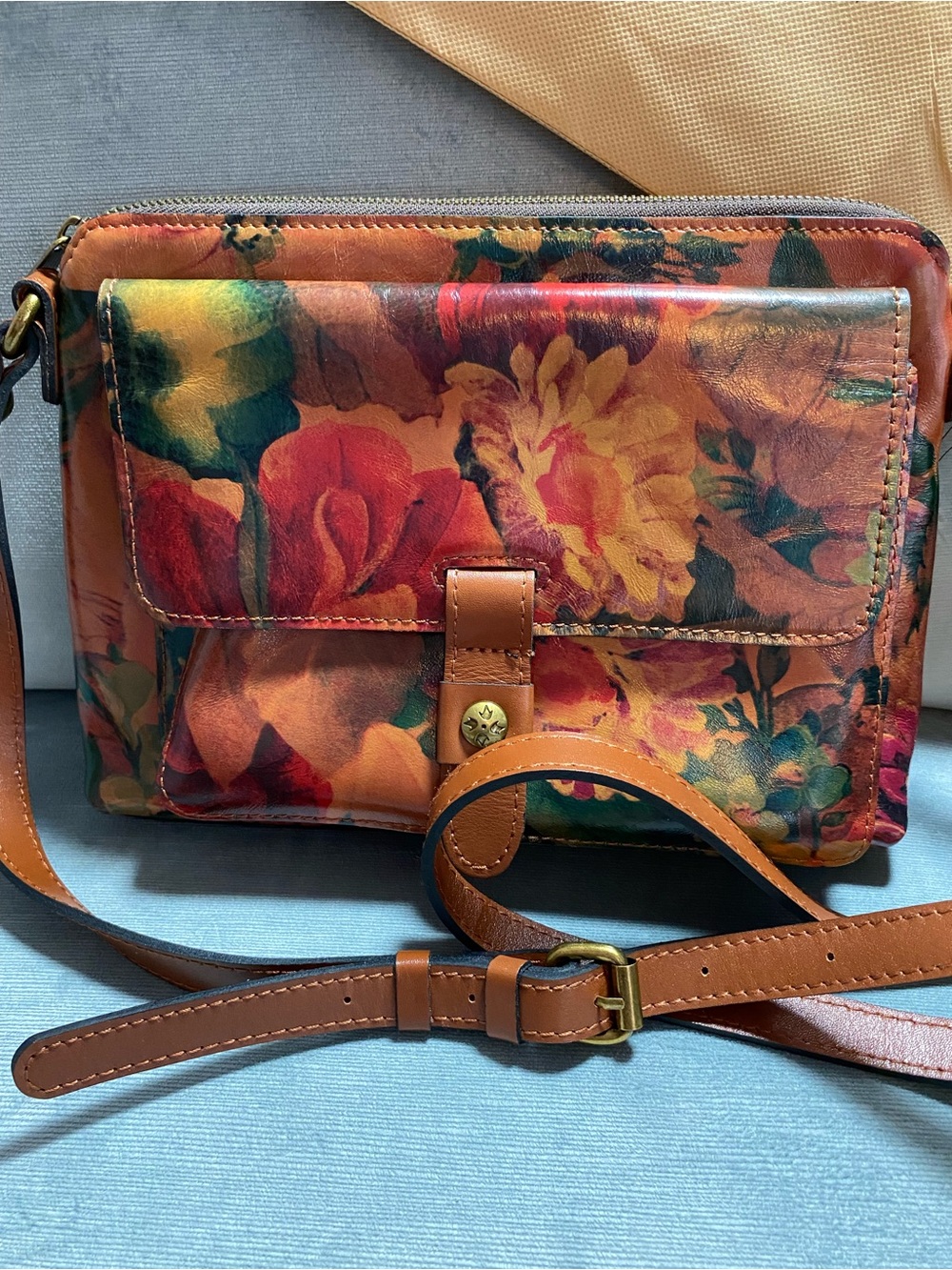 Patricia Nash NWT Avellino  Leather Crossbody & Nazari Wallet Set Spring Multi - Picture 9 of 17